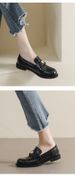Small Gold Coin Loafers Women's Retro Autumn And Winter Thick-soled Small Leather Shoes Soft-soled Thick-heeled Single Shoes_vogvips.com