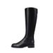 26ss New ChaneI Style Knight Over-the-Knee Long Round Toe Low Slimming High Tube Chunky Heel Back Zipper Women's Boots_vogvips.com