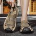 Men's Summer Sandals Breathable Hollow Leather Closed-Toe Soft Sole Lightweight Outdoor Water Shoes_vogvips.com