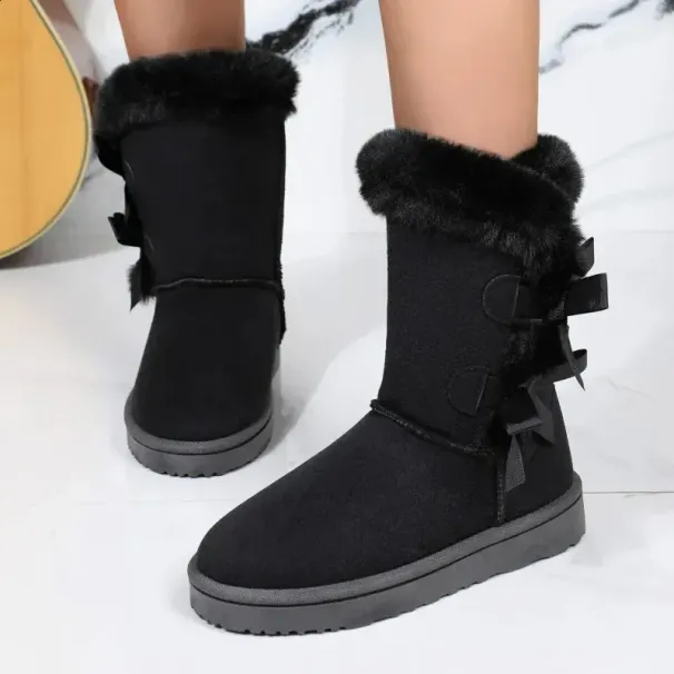 Classic Plush Snow and Calf Wool Boots Warm Winter Womens Shoes 240826_vogvips.com