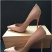 Top Quality Women Bottoms High Heels Sexy Pointed Toe Red Sole Cm Pumps Wedding Dress Shoes Nude Black_vogvips.com