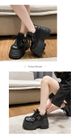 Muffin Shoes Platform Loafers Women's Belt Buckle Loafers Heightening Single Shoes_vogvips.com