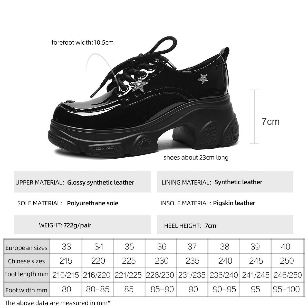 Women's platform loafers, made of shiny leather with rhinestone stars, chunky heels, slip-on style, for autumn 2024._vogvips.com