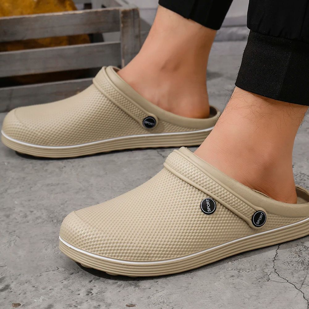 Men's Flat EVA Plastic Waterproof Perforated With 2 Pairs Of Sandals And Slippers, Fisherman's Shoes, Nurse's Shoes_vogvips.com