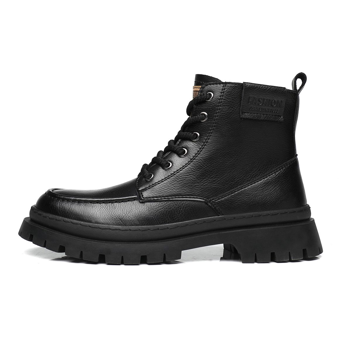 European Warm Series 2025 New Outdoor Martin Leather High-top Men's Work Motorcycle Boots British Style Oxford Sole_vogvips.com