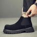 Men's Shoes Flip Fur Derby Shoes Leather Platform Lightweight High-top Shoes Fashion Casual Men's Martin Boots_vogvips.com