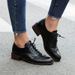 Women's Shoes Brogue Single Shoes Retro Carved British Style Small Leather Shoes Spring And Autumn Shallow Mouth Single Shoes Front Lace Up Ma_vogvips.com