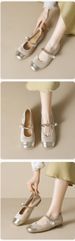 French Flat-soled Single Shoes Women's Spring And Summer Word With Mary Jane Shoes Shallow Mouth Soft-soled Egg Roll Shoes_vogvips.com
