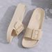 Summer Women Slippers Lightweight Buckle Thick Sole Slip-On Platform Sandals Ladys Soft EVA Outdoor Beach Shoes_vogvips.com