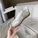 Women's Round Toe Color Block Casual Sneakers Lace Up German Training White Shoes For Autumn And Winter_vogvips.com