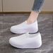 All Black Work Shoes Spring And Summer Long Stand Not Tired Feet Kitchen Small Black Shoes Platform Cake Rickety Shoes_vogvips.com