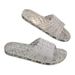 Flat-soled Crystal Slippers Women In Summer, Breathable, Soft-soled, Comfortable For Outdoor Wear, Home Bathroom Use,_vogvips.com