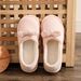 Maternity Slippers For Postpartum Women, Autumn And Winter Fleece-Lined, Soft Sole, Closed Heel, Non-Slip, Waterproof, Thick Sole, Home Cotton Slippers For Pregnant Women_vogvips.com