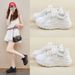 Dad Shoes Female Student Sports And Leisure Shoes Mesh Breathable Heightening Shoes_vogvips.com