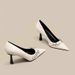 French-style Pointed-toe Women's Shoes, 2026 New Model, With Belt Buckle, Black, Sexy, Elegant, Shallow-cut, Thin-heeled_vogvips.com