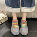 Designer Graffiti Water Diamond Dad Shoes Women's New Comfortable Trendy Luxury Single Shoes_vogvips.com