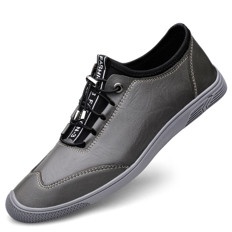 Men's Outdoor Casual Board Shoes, First-layer Cowhide Men's Outdoor Workplace Sports Shoes, Middle-aged Men's Shoes_vogvips.com