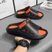 Men's Slippers For Outdoor Wear, Summer Thick Soled, With A Feeling Of Stepping On Poop, Beach Leisure, Anti Slip,_vogvips.com
