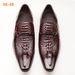 Alligator print men's slip-on shoes Business pointy slip-on shoes_vogvips.com