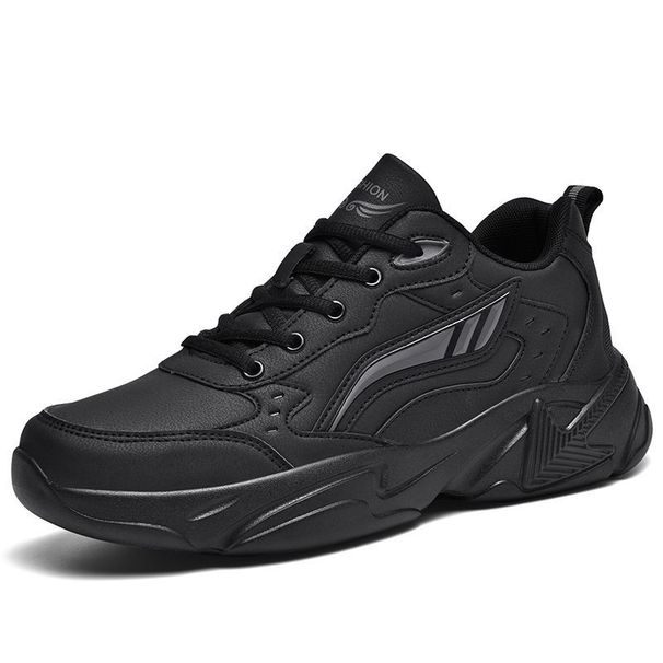 Men's Waterproof Leather Casual Sneakers, Slip Resistant Lightweight Travel Shoes Autumn Winter, Wear-resistant Gum Rubber Sole._vogvips.com
