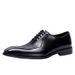 Leather shoes Men's leather formal men's shoes Square head Oxford shoes British business_vogvips.com