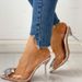 Fashion Sexy Women's Flat Sandals Summer New Style European American Pointed Toe Transparent Crystal Heel Rhinestone Sandals For Ladies Daily Outing_vogvips.com