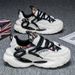 Men's 2025 Spring New And Leisure Trendy Versatile Thick Soled Tall Dad Durable Sports Canvas Shoes_vogvips.com