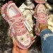 Designer Chunky Sneakers Sparkly Platform Dad For Women European Style Street Fashion New Summer Thick Sole Rhinestone_vogvips.com