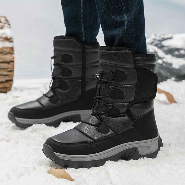 Snow Boots For Men And Women, Thick Cotton Shoes With Added Fleece, Outdoor Shoes, Anti Slip And Warm Boots_vogvips.com