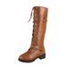 New 25. Foreign Trade Round Toe Square Heel Women's Boots High Top Autumn And Winter New Style_vogvips.com