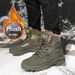 Men's Winter Snow Boots Outdoor Warm Comfortable Hiking Boots High-quality Casual Shoes Anti Slip Wear-resistant Sneaker Men_vogvips.com