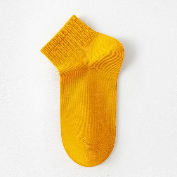 Women's Socks Spring And Summer Deodorant Mid Tube Socks Sweat Absorbent Breathable Thin Solid Color Cotton Socks Casual Antibacterial Deodorizing_vogvips.com