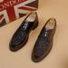 Euro Step Men's Business Casual Trendy Korean Style Thick Sole Brogue Platform Light British Versatile Patent Leather Shoes_vogvips.com