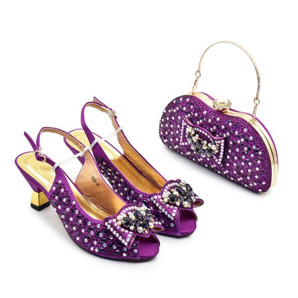 High heel broken diamond round head fish mouth sandals with diamond bow handbag_vogvips.com
