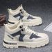 European Warm Series Men's Martin 2025 New Spring High-top Casual Summer Youth White Shoes Mid-top Height-increasing Work Boots_vogvips.com