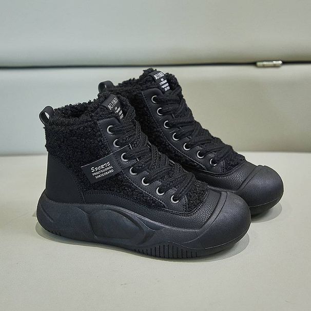 2015 New Korean-style Ins Thick-soled Height-increasing Women's Shoes With Added Fleece For Winter_vogvips.com