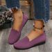 Cross-Border Dropshipping Plus Size 42 In Stock Women's Flat Fly Knit Casual Fisherman Shoes For Middle-Aged And_vogvips.com