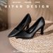 High Heels Etiquette Dress Commuter Professional Work Shoes Interview Soft Sole Not Tired Feet Black Small Heel Leather Shoes Women_vogvips.com