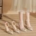Women's Shoes Wedding Party French Temperament Bridal Shoes Banquet Classic Style Elegant Basics Casual Business Wedding Party Chinese Style_vogvips.com