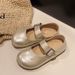 Inner Height Increase Square Head Ballet Single Shoes Retro Small Leather Shoes Literary Style One Word Buckle Mary Jane Shoes_vogvips.com