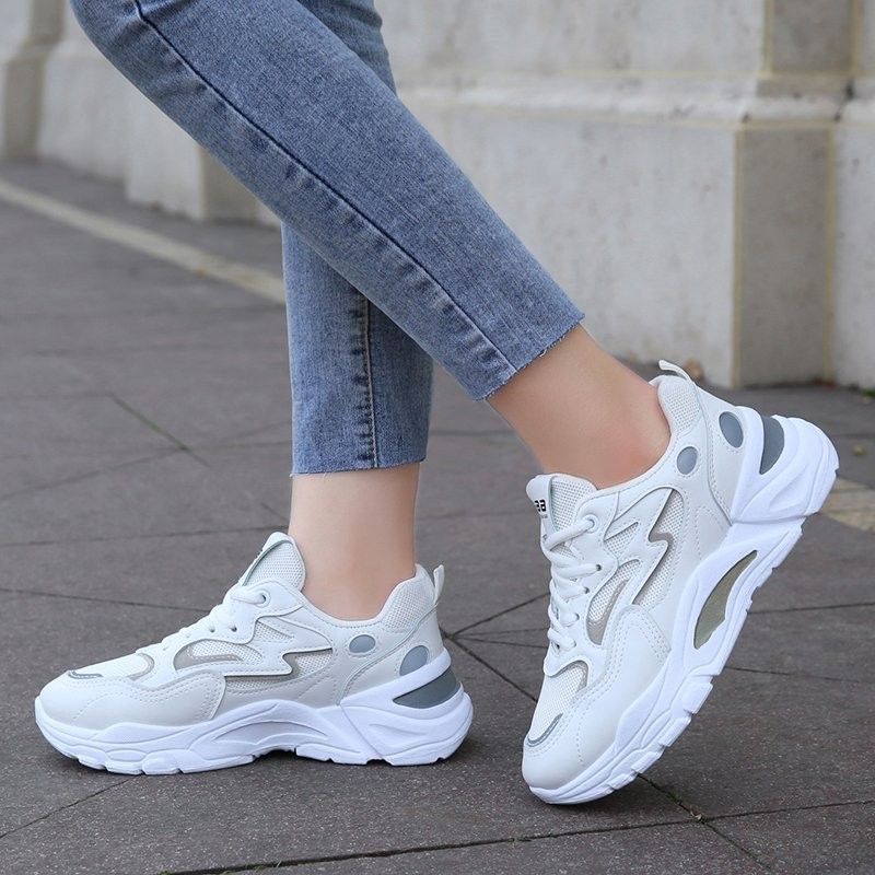 Woman Basketball Shoes Sports Shoes Sneakers Rubber Sole Canvas Arch Support Breathable Footgear_vogvips.com