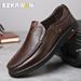 Mens Fashion British Style Classic Casual Cowhide Black Hot Sale Breathable Business Slip-on Men Leather Shoes Big Size_vogvips.com