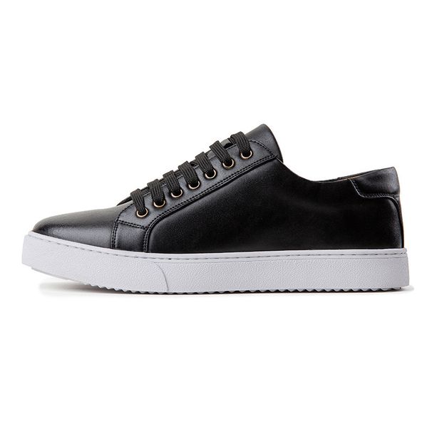 Men Retro Polished Leather Casual Sneakers Lace Up Non-Slip Fashion Walking Skate Shoes_vogvips.com