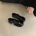 Lancui French Style Round Toe Shallow Mouth Single For Women Flat 2025 Spring Korean Version Gentle Fairy Mary Jane_vogvips.com