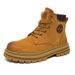 European Warm Series Martin Couple Style Claic Yellow Women Genuine Leather High Top Thick Sole Height Increaing Caual Veratile Men_vogvips.com