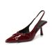 Niche French-style Red Women, New Summer Model, Elegant Socialite Pointed-toe Backless Sandals For Women_vogvips.com