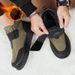 Men's Winter Snow Boots With Velcro Closure – Thickened Fleece Lined Mid-Cut Casual Shoes For Cold Weather_vogvips.com