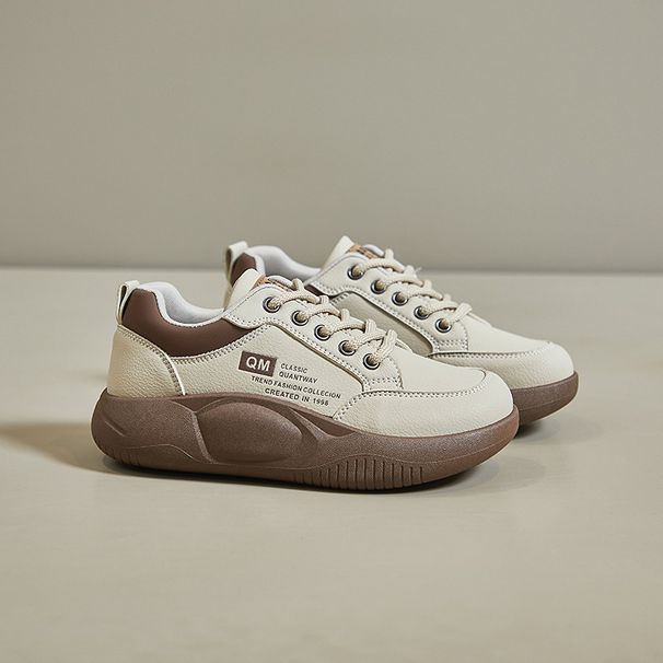 Spring New White Korean Edition Ins Sports Running Female Students Thick Soled Height Increasing Casual Shoes_vogvips.com