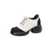 Sponge Cake Women's Round Toe Lace Up Soft Soled Single Shoes, 2025 New Autumn Color Blocked British Style Commuting_vogvips.com