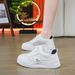 Trendy Muffin Thick-soled Little White Shoes Women's Casual Sports Shoes Breathable Non-slip Board Shoes_vogvips.com